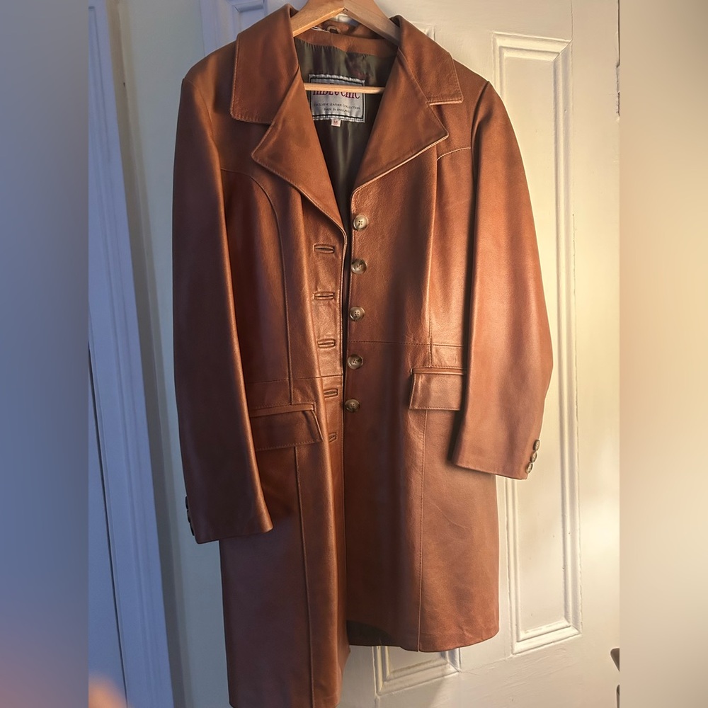 Hide and Chic Brown Leather Coat
